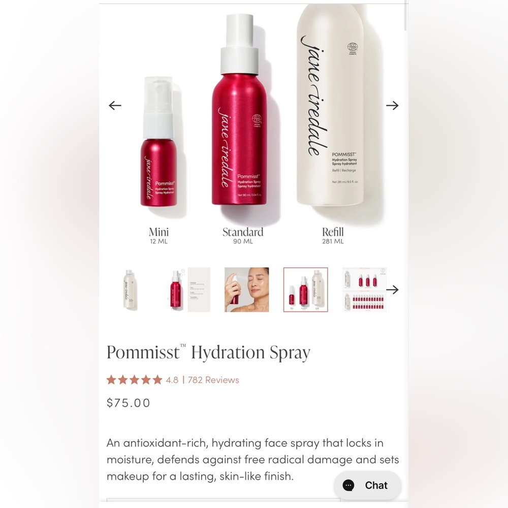 Jane Iredale POMMISST Hydration Spray Refill - Picture 3 of 3